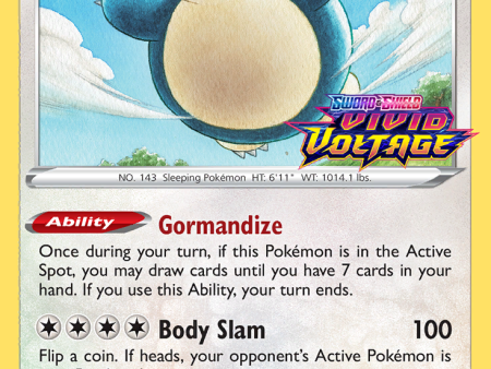 Snorlax (SWSH068) (Prerelease Promo) [Sword & Shield: Black Star Promos] Discount