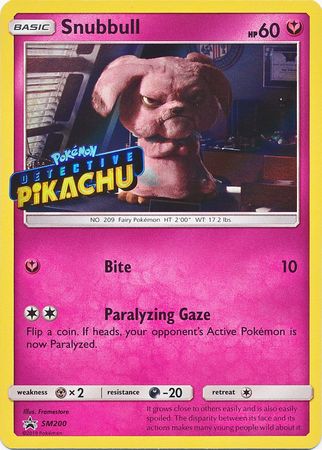 Snubbull Detective (SM200) (Pikachu Stamped) [Sun & Moon: Black Star Promos] Online Hot Sale