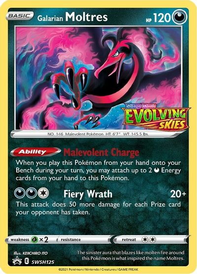 Galarian Moltres (SWSH125) (Prerelease Promo) [Sword & Shield: Black Star Promos] For Discount