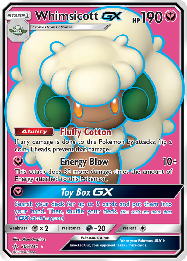 Whimsicott GX (206 214) [Sun & Moon: Unbroken Bonds] For Cheap