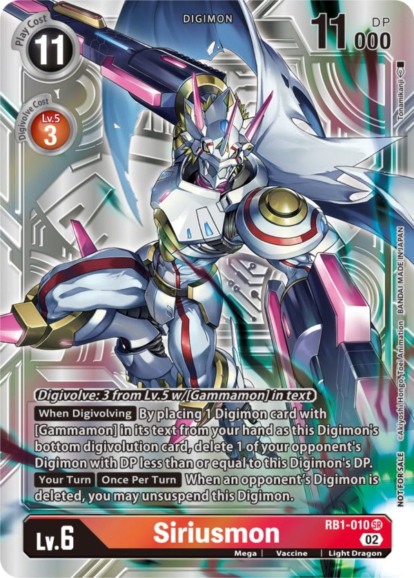 Siriusmon [RB1-010] (Box Topper) [Resurgence Booster] Online